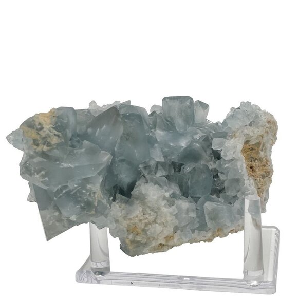 Light Blue Celestite Crystal Cluster, Raw, Rough Freeform from Madagascar ,1 lbs - Picture 1 of 10